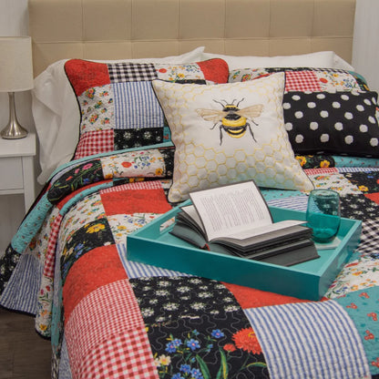 Donna Sharp Wild One Patch 3 PC Cotton Quilt Set