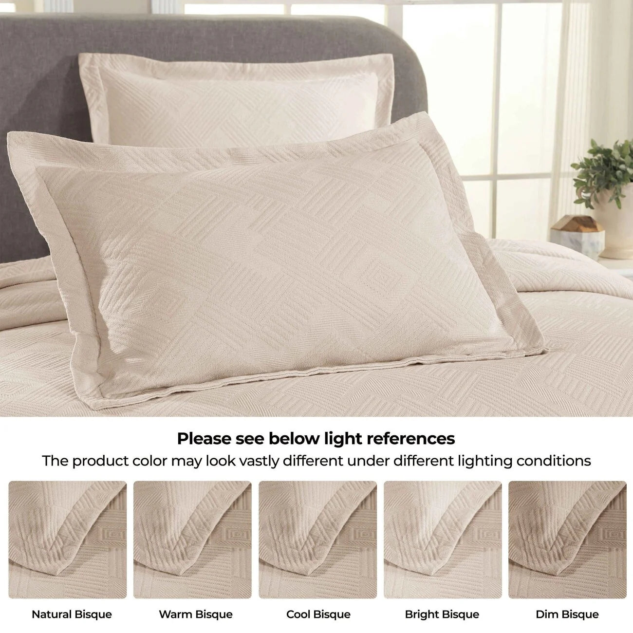 Superior Geometric Fret Cotton Decorative Bedspread Set