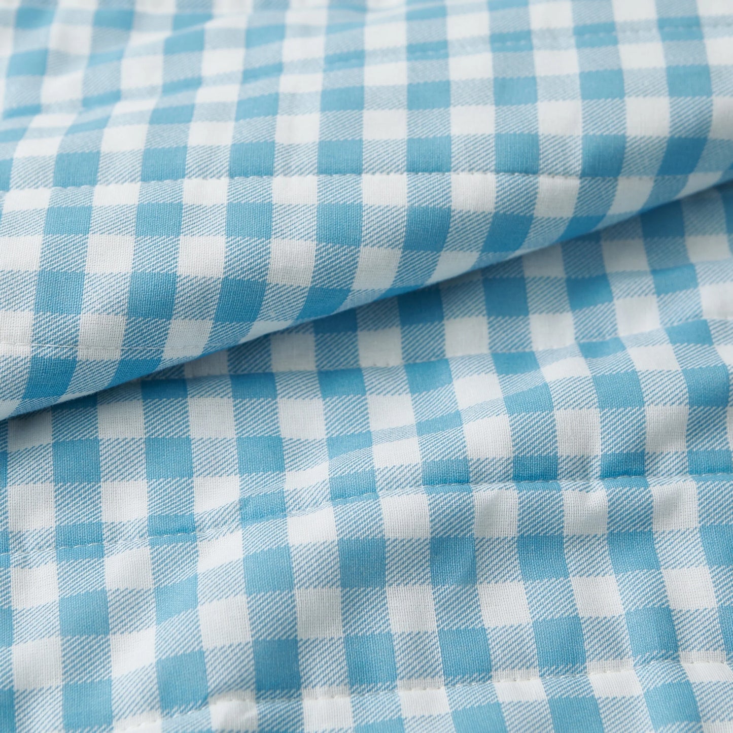 Scout Check Out Cotton Reversible Blue Quilt Set