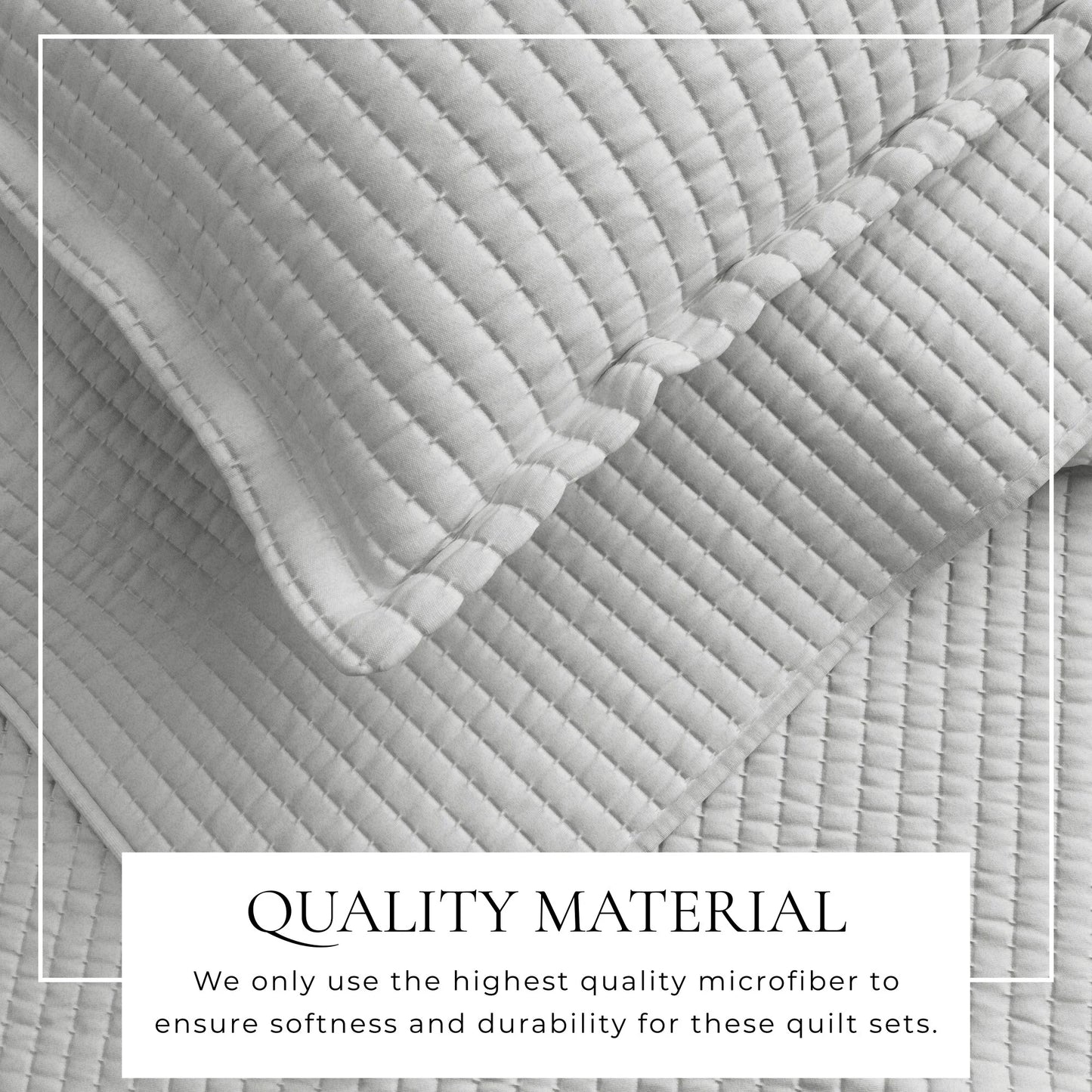 Linery & Co. Detailed Channel Stitch Microfiber Quilt Set With Shams.