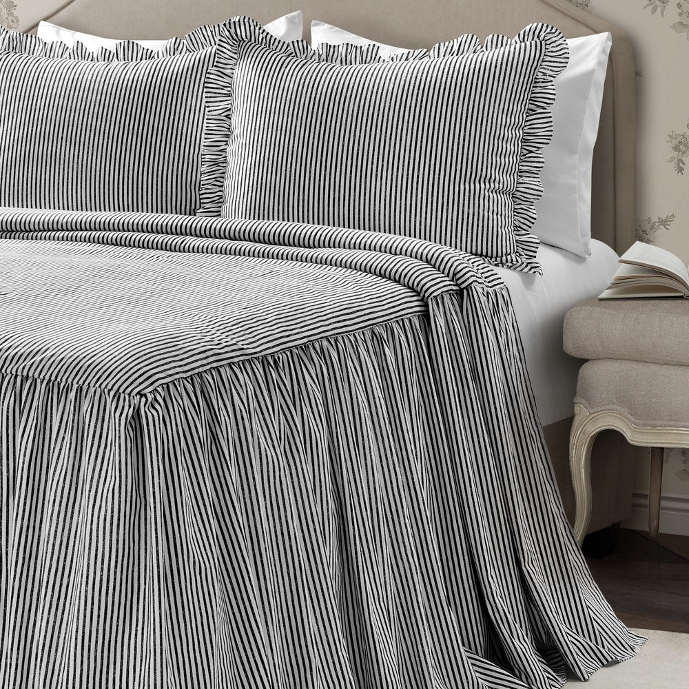 The Gray Barn Lazy Acres Ticking Stripe Bedspread Set