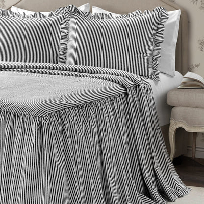 The Gray Barn Lazy Acres Ticking Stripe Bedspread Set