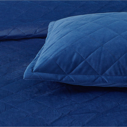 Serenta Velvet Quilts 5 Piece Ultra Soft Floor Touching Bedspread Set