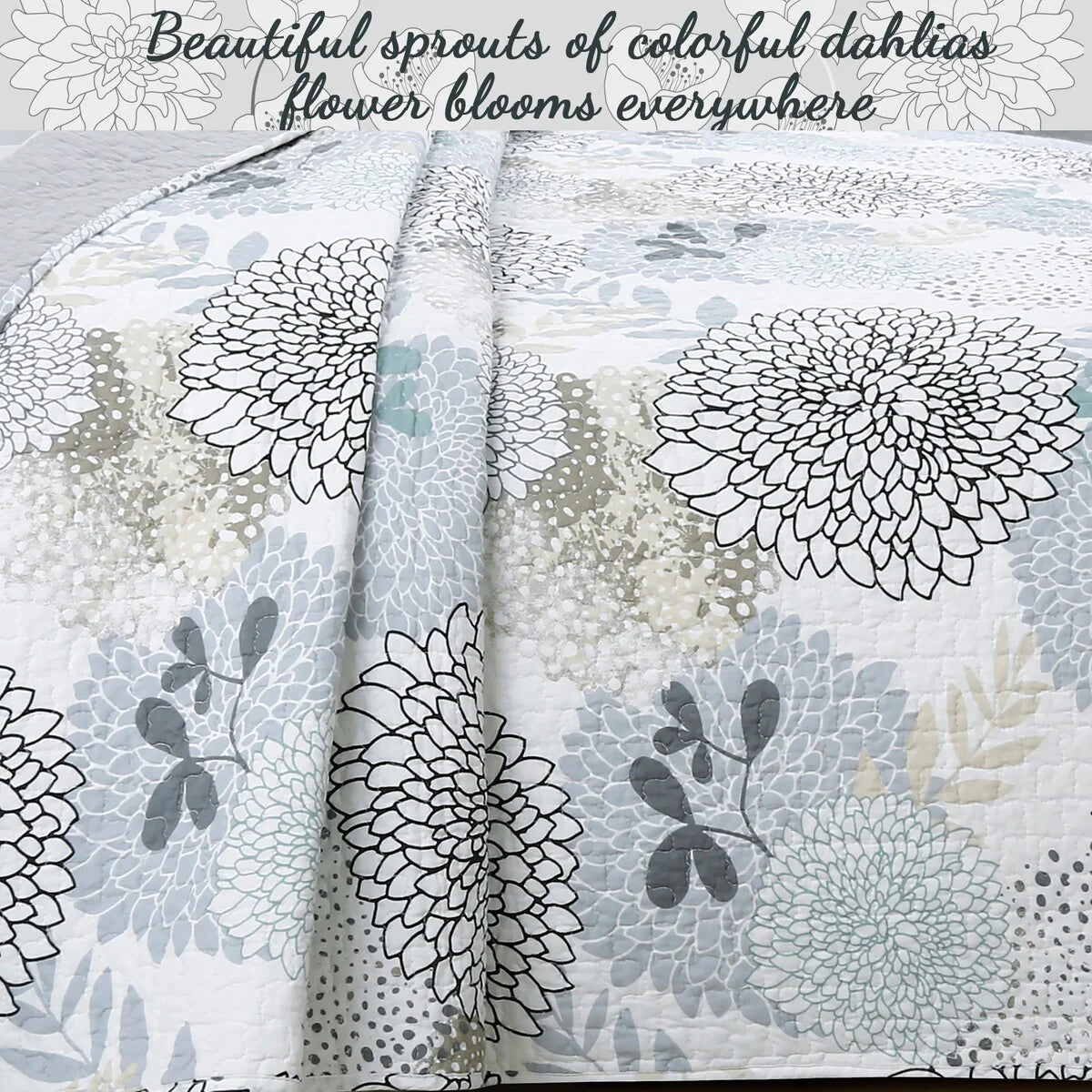 Copper Grove Dehiwala Floral Cotton 3-piece Quilt Bedding Set
