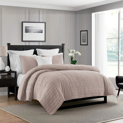 Swift Home Crinkle Enzyme Wash Oversized Coverlet/Bedspread Quilt Sets