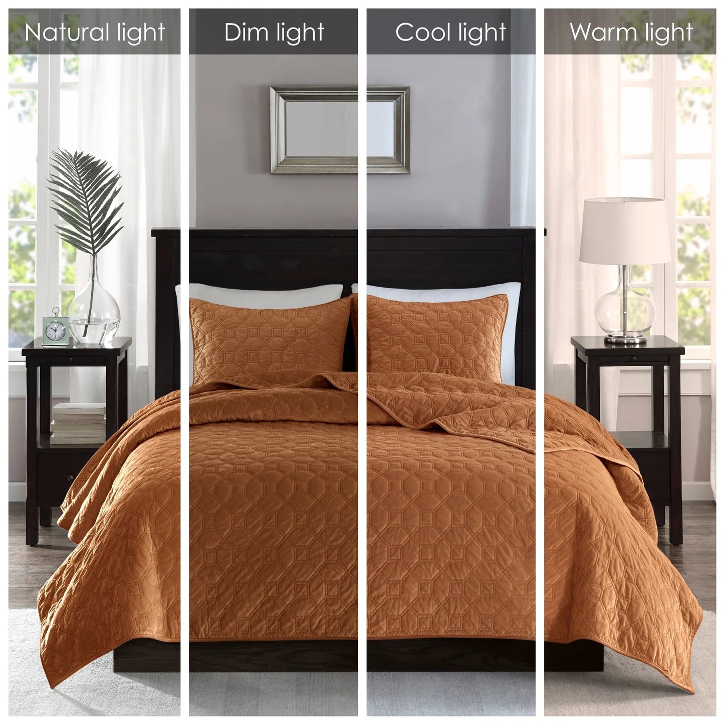 Madison Park Emery 3 Piece Velvet Quilt Set