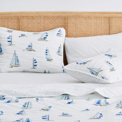 Linery & Co. Nautical Printed Reversible Quilt Set