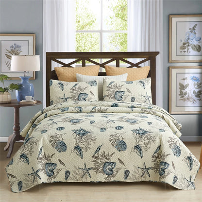 Vintage Rose Reversible Quilt Set, Bedspread, Coverlet