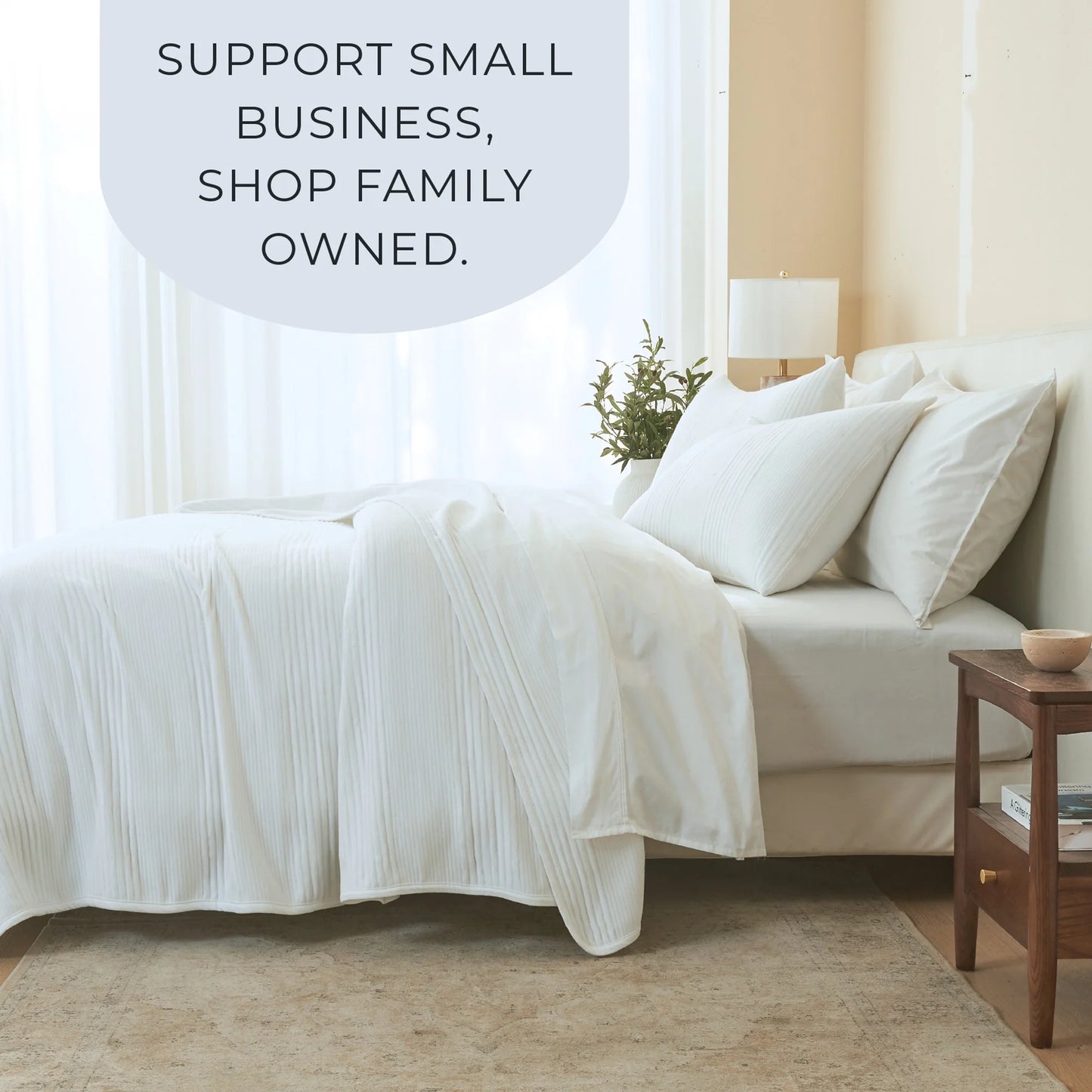 Linery & Co. Cotton Blend Jersey Knit Channel Stitch Quilt Set