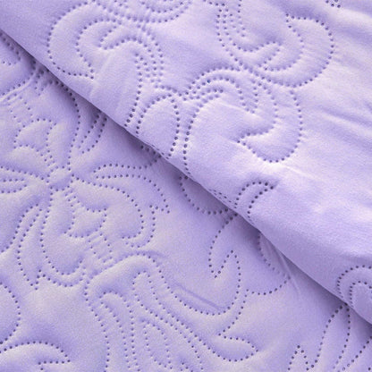 Sophia & William 2/3 Pieces Quilt Set, Reversible Microfiber Bedding Bedspread Coverlet Set