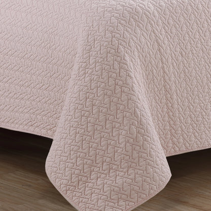 Copper Grove Verbena Diamond Stitch Cotton Quilt Set
