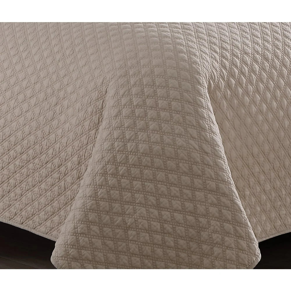 Copper Grove Verbena Diamond Stitch Cotton Quilt Set