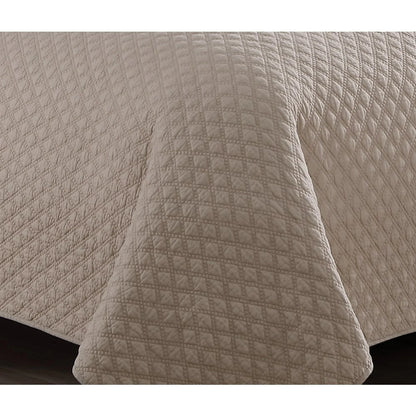 Copper Grove Verbena Diamond Stitch Cotton Quilt Set