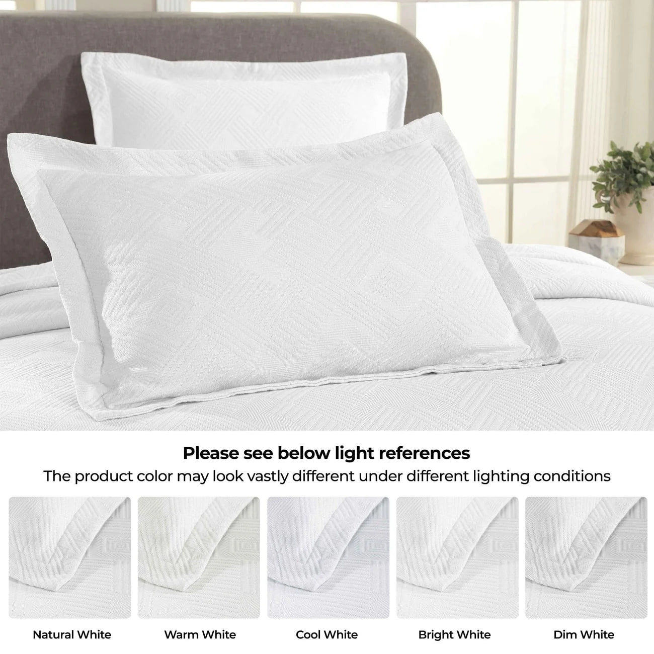 Superior Geometric Fret Cotton Decorative Bedspread Set
