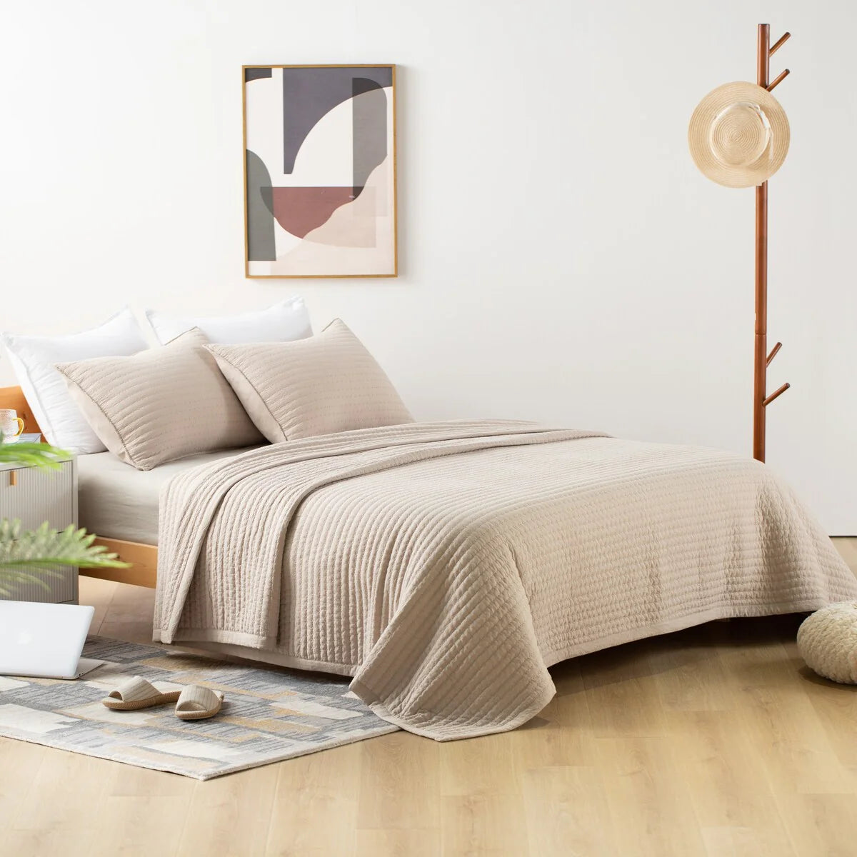 KASENTEX Quilt Set Soft Bedspread - Light Weight, Stone Washed, Down Alternative Fill, Machine Washable
