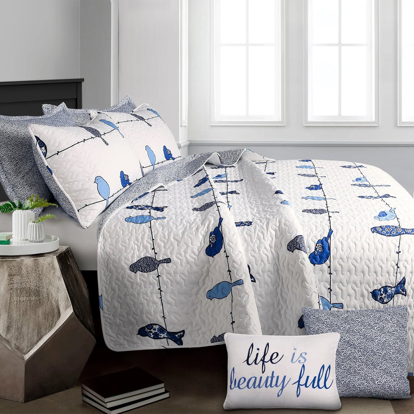 Lush Decor Rowley Birds 7 Piece Quilt Set