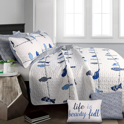 Lush Decor Rowley Birds 7 Piece Quilt Set
