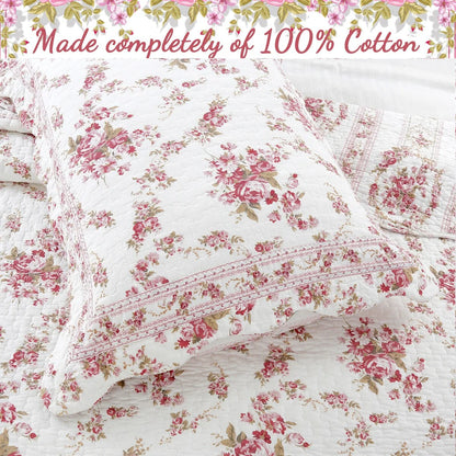 The Gray Barn Ravens Way Vintage Rose Cotton Quilt Bedding Set