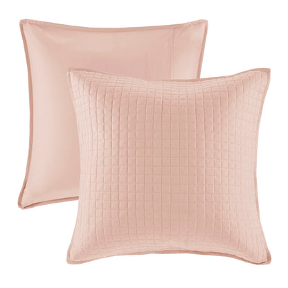 Intelligent Design Cora 7 Piece Reversible Cotton Quilt Set with Euro Shams and Thrwo Pillows