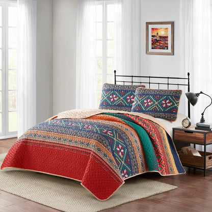 Nanshing Janine 3 Piece Bohemian Quilt Set
