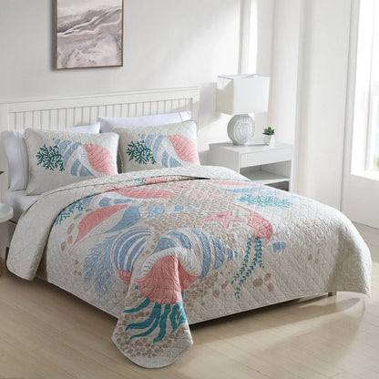 Caribbean Joe Coastal 3PC Quilt Set
