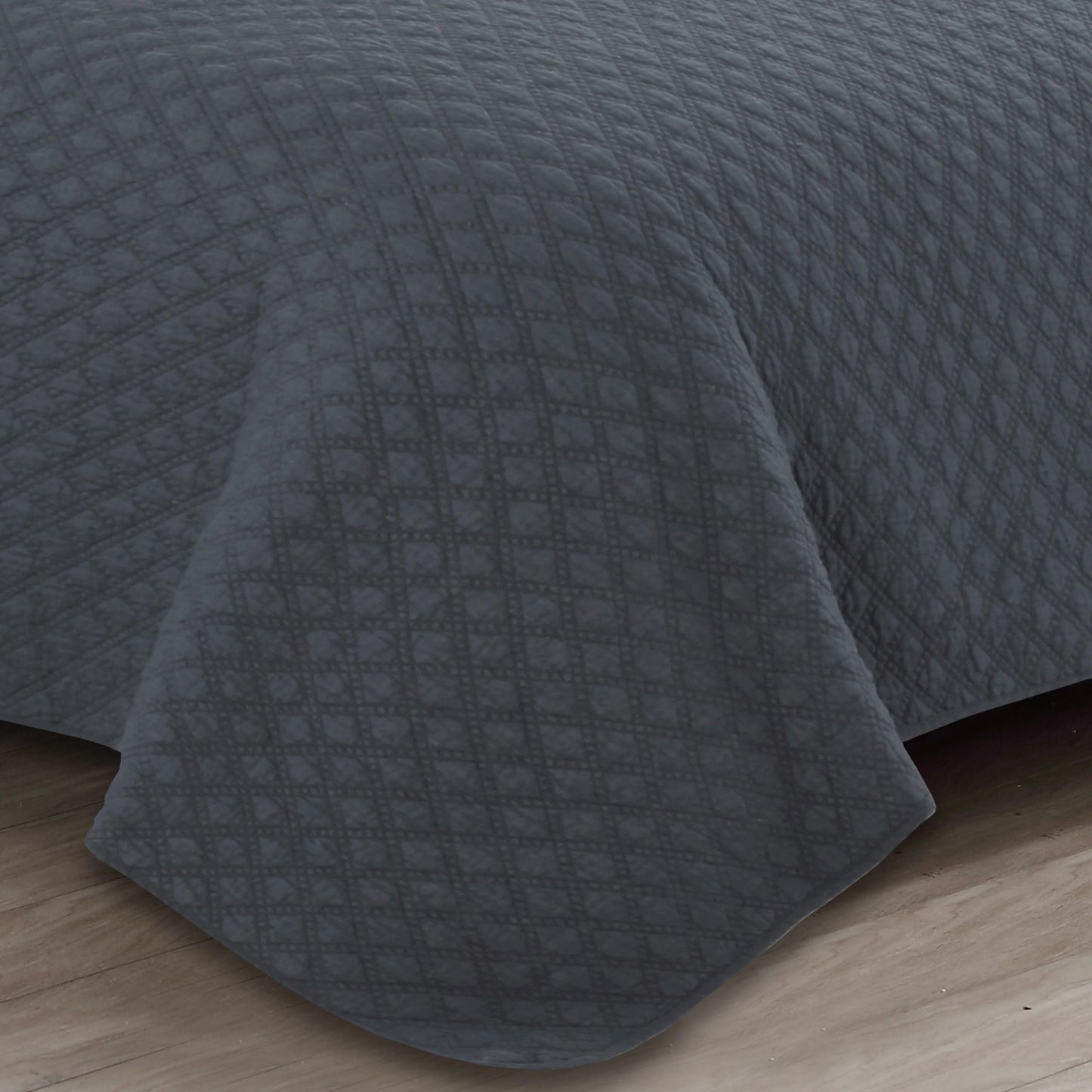 Copper Grove Verbena Diamond Stitch Cotton Quilt Set