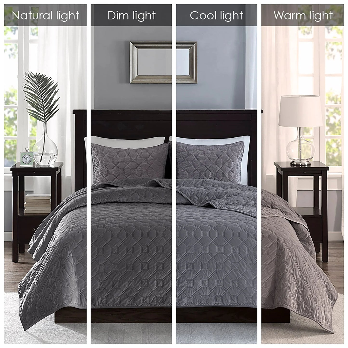 Madison Park Emery 3 Piece Velvet Quilt Set