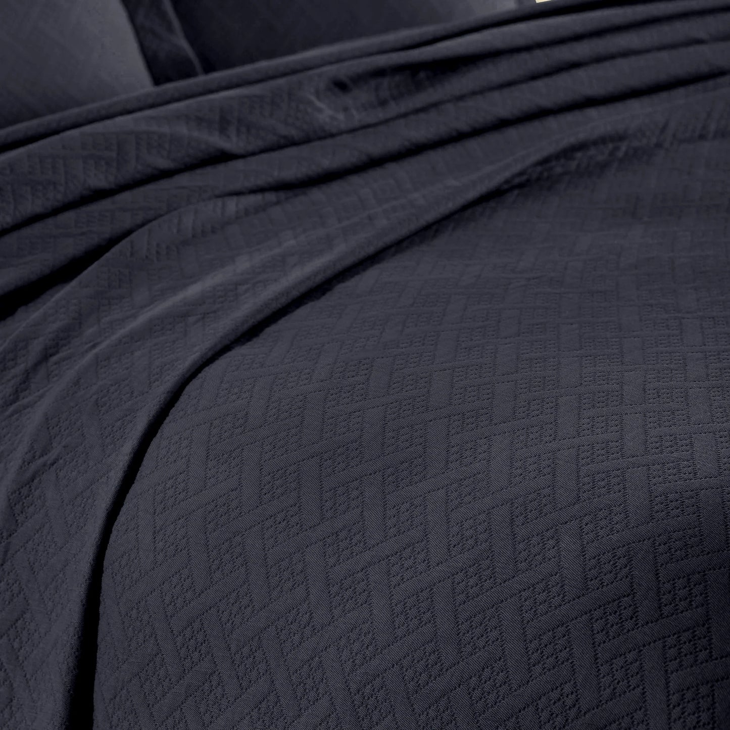 Superior Basketweave Cotton Decorative Bedspread Set