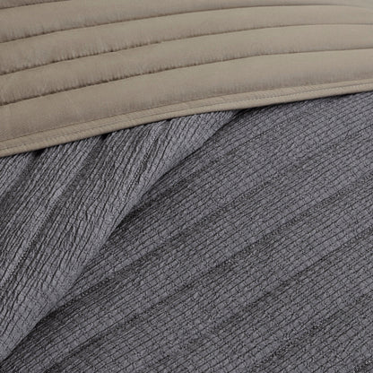 Madison Park Cameron 3 Piece Crinkled Microfiber Quilt Set