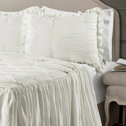 The Gray Barn Lazy Acres Pintuck Ruffle Skirt Bedspread Set