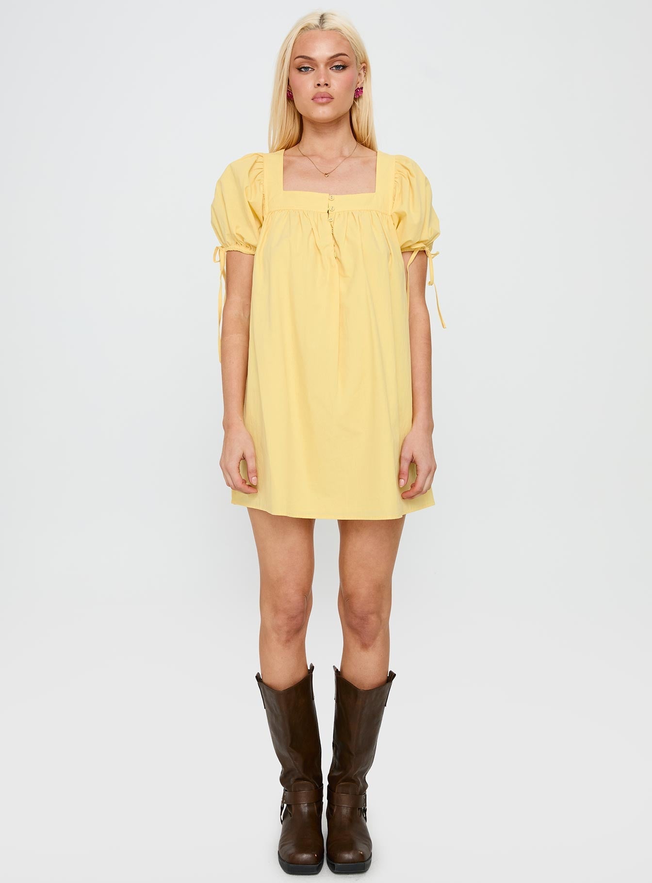 Lilibet Mini Dress Lemon