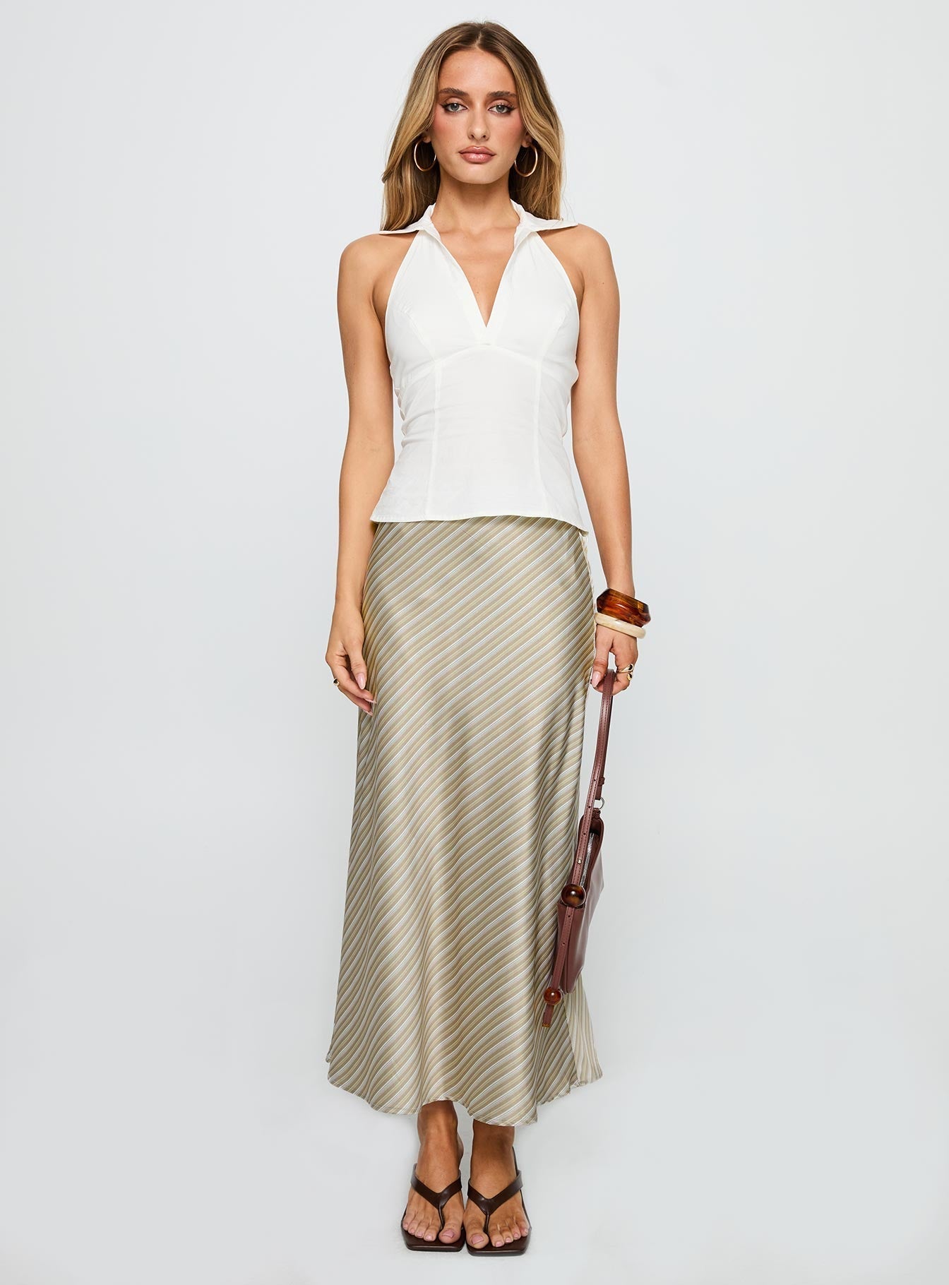 Future Flash Collared Top White