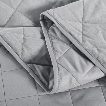 Serenta Velvet Quilts 5 Piece Ultra Soft Floor Touching Bedspread Set