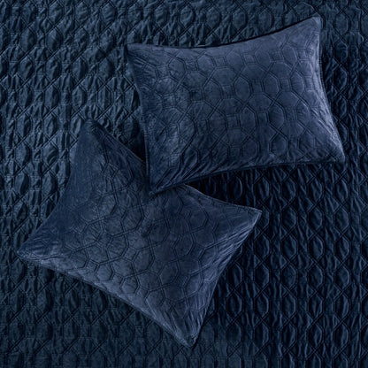 Madison Park Emery 3 Piece Velvet Quilt Set
