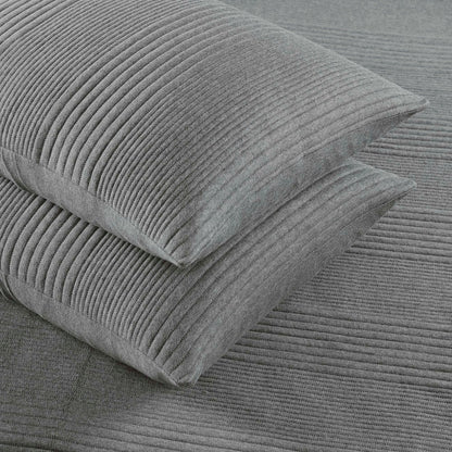 Brielle Home Atlas Jersey Channel Stitch Quilt Set