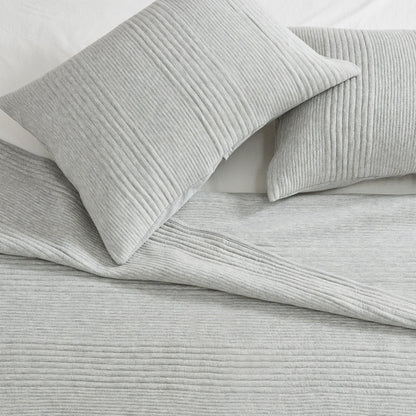 Linery & Co. Cotton Blend Jersey Knit Channel Stitch Quilt Set