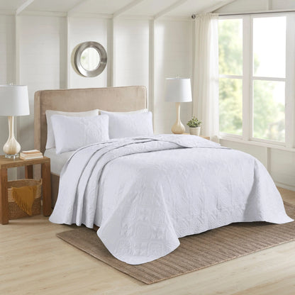 510 Design Hayley Oversized Solid Texture 3 Piece Reversible Bedspread Set