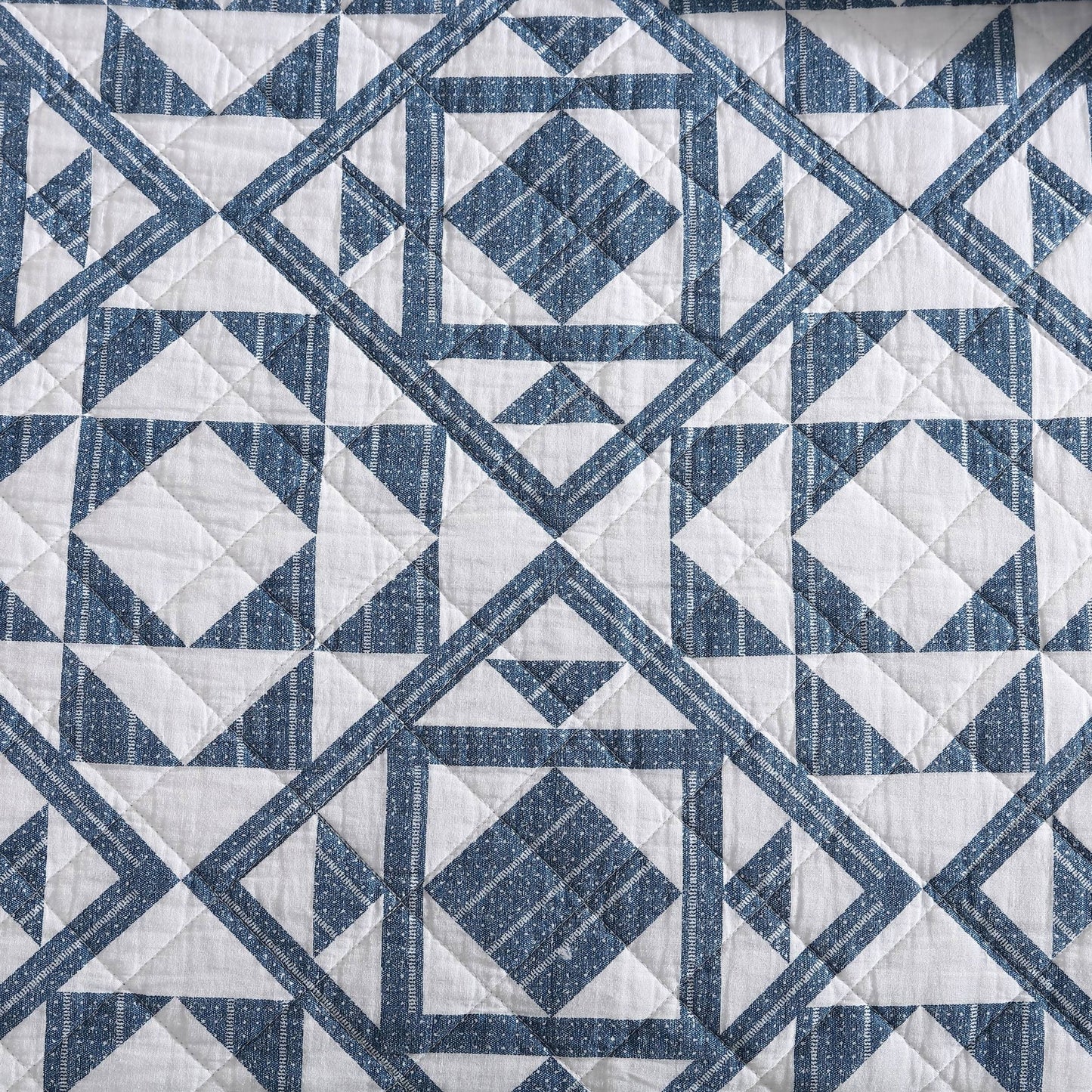 Wrangler Phoenix Patchwork Navy Cotton Quilt Set