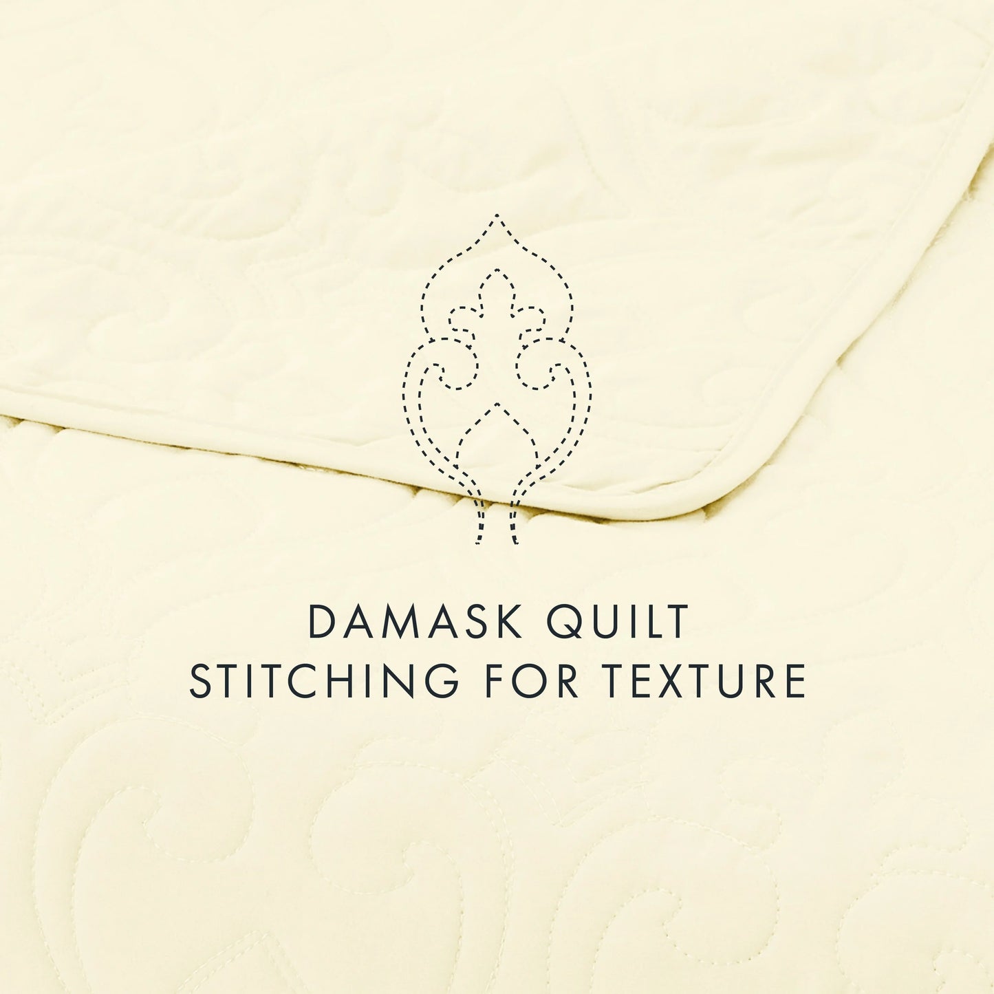 Soft Essentials Premium Ultra Soft Damask Pattern Quilted Coverlet Set