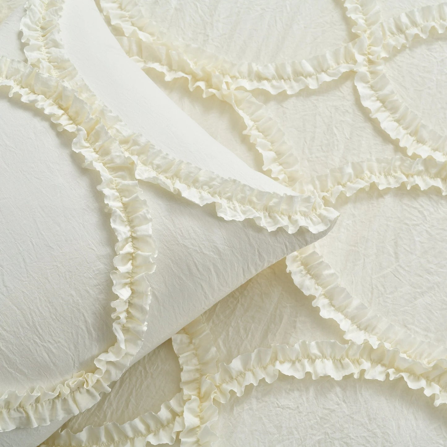 The Gray Barn Peony Grove Ruffled Embroidery 3-piece Bedspread Set