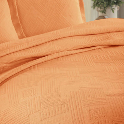 Superior Geometric Fret Cotton Decorative Bedspread Set