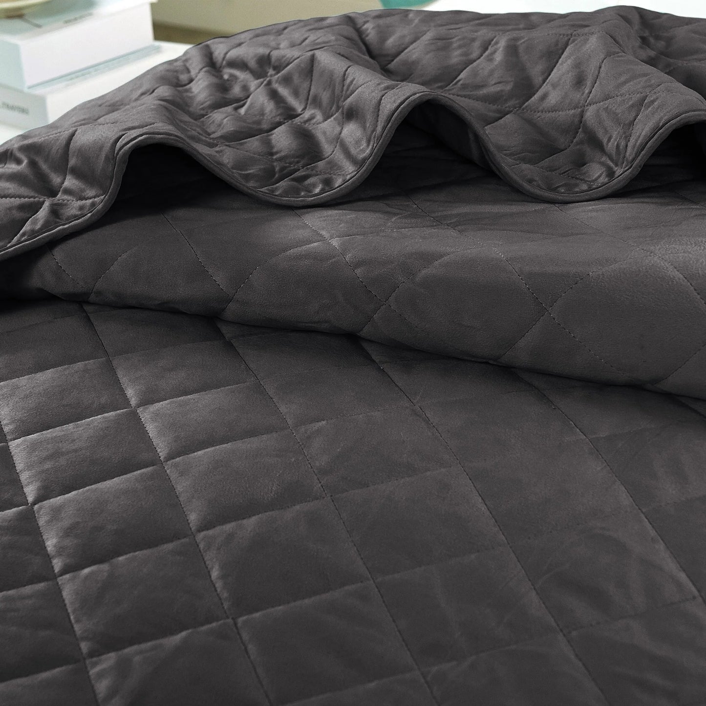 Serenta Velvet Quilts 5 Piece Ultra Soft Floor Touching Bedspread Set