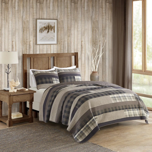 Woolrich Winter Plains 100-percent Cotton Oversized Quilt Mini Set