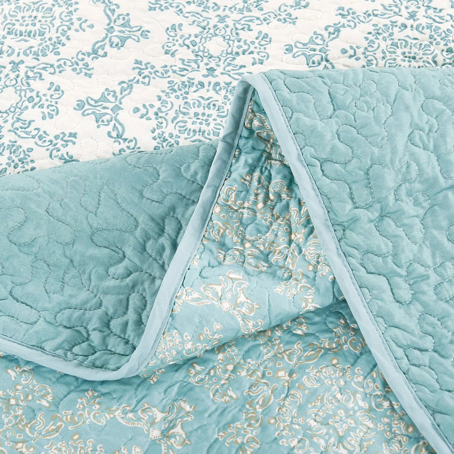 Serenta Mystic Printed Reversible 7-piece Bedspread Coverlet Set