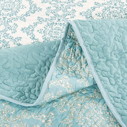 Serenta Mystic Printed Reversible 7-piece Bedspread Coverlet Set
