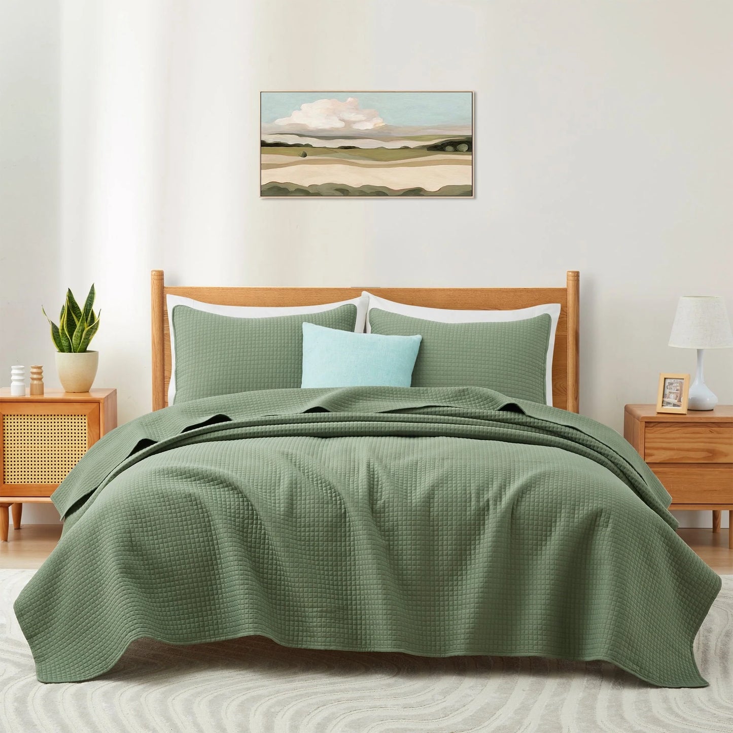 3-Piece Reversible Ultra Lighweight Coverlet Premium Microfiber Bedspread Quilt Set