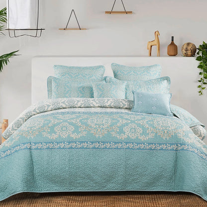 Serenta Mystic Printed Reversible 7-piece Bedspread Coverlet Set