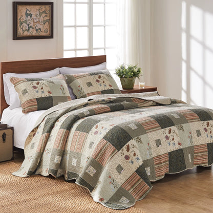 Greenland Home Fashions Sedona 100 Percent Cotton Quilt Set