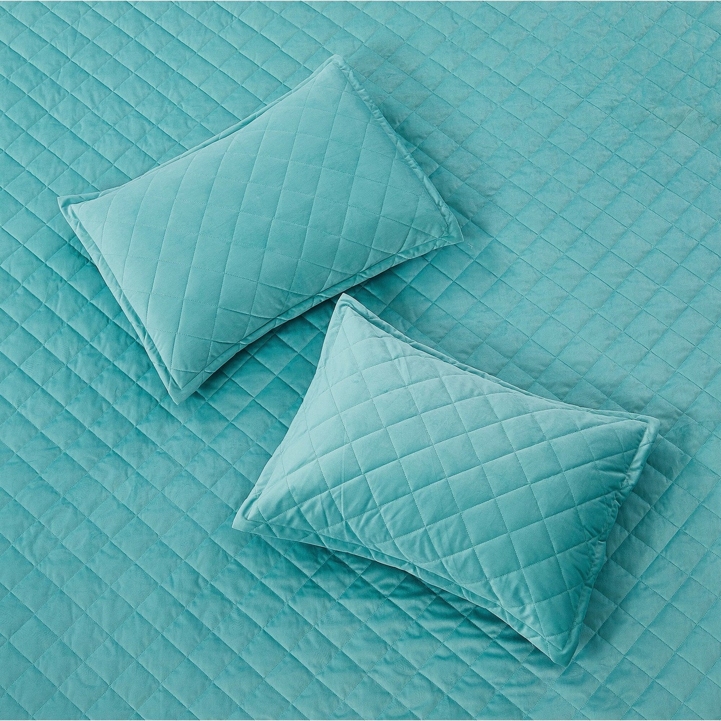 Serenta Velvet Quilts 5 Piece Ultra Soft Floor Touching Bedspread Set