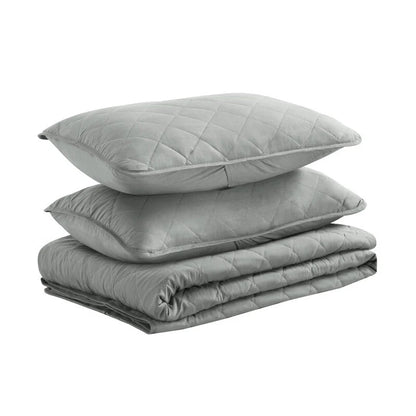 Modern Ultra Soft Microfiber Traditional Diamond Quilting Coverlet Quilt Set
